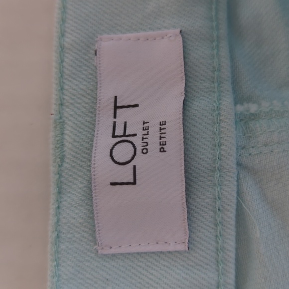 NWT Loft Button Fly High Rise Skinny Ankle Mom Jeans 14P Green - Picture 4 of 16